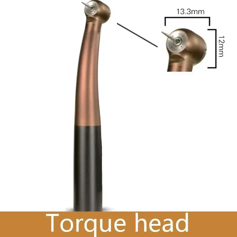 Bor gigi torsi kepala Handpiece, turbin udara LED kecepatan tinggi, bantalan keramik 4 lubang, semprotan Air serat optik