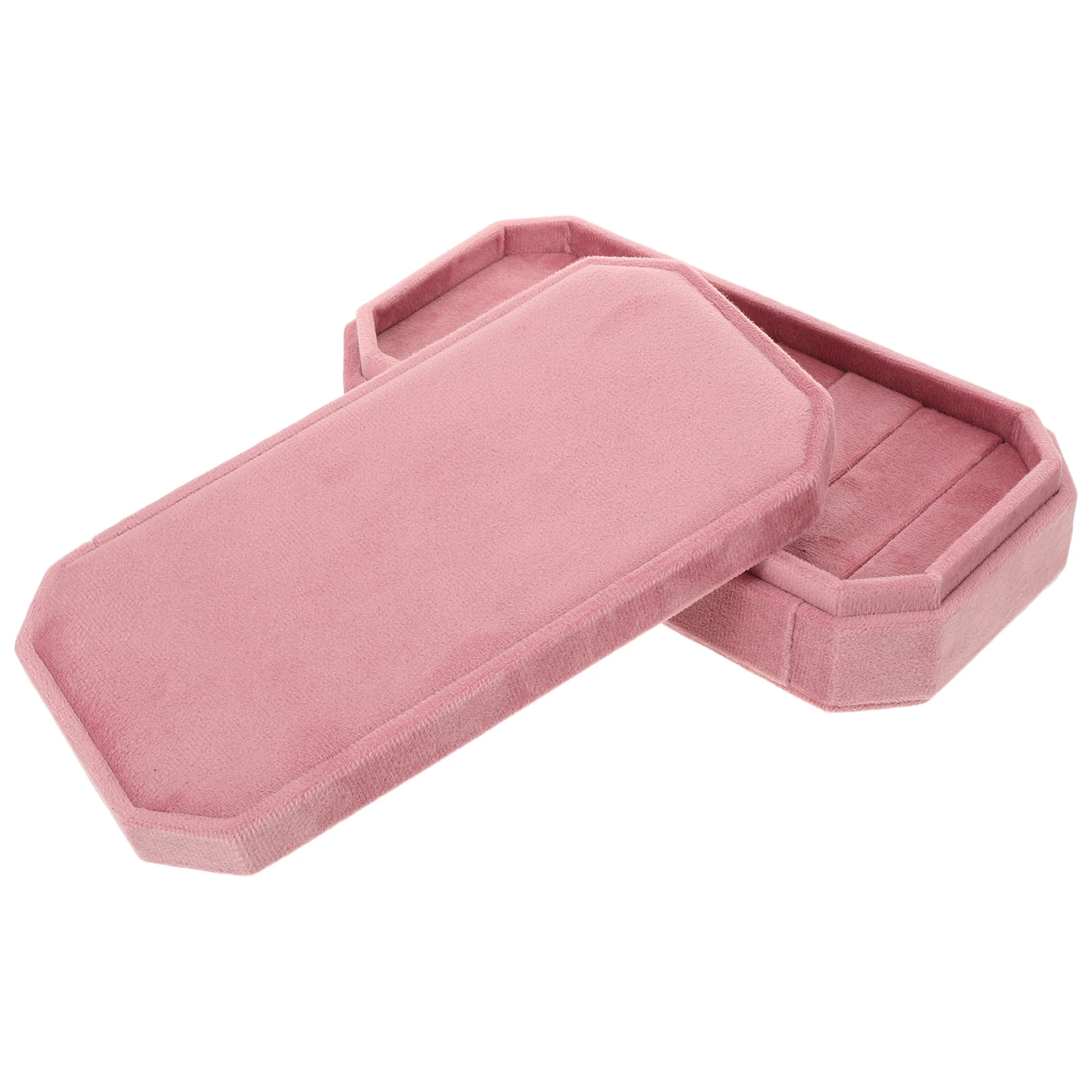 

Jewelry Storage Box Pink Organizer Earring Organiser with Lid Travel Case Holder