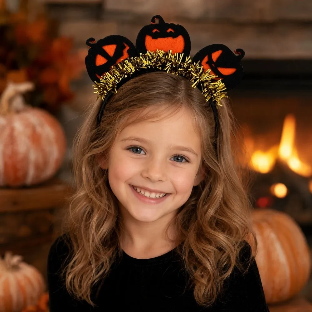 Pumpkin Halloween Flower Headband Witch Ghost Halloween Party Hair Hoop Spider Head Hoop Ghost Festival Headpiece Carnival Party