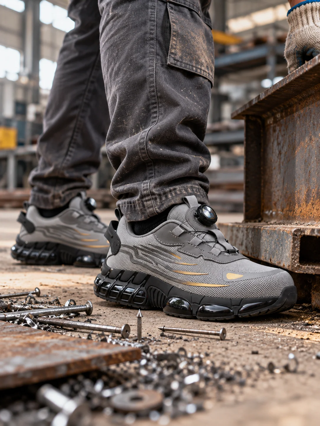 New Men's Safety Shoes with Anti-Smash, Anti-Puncture, and Breathable Design