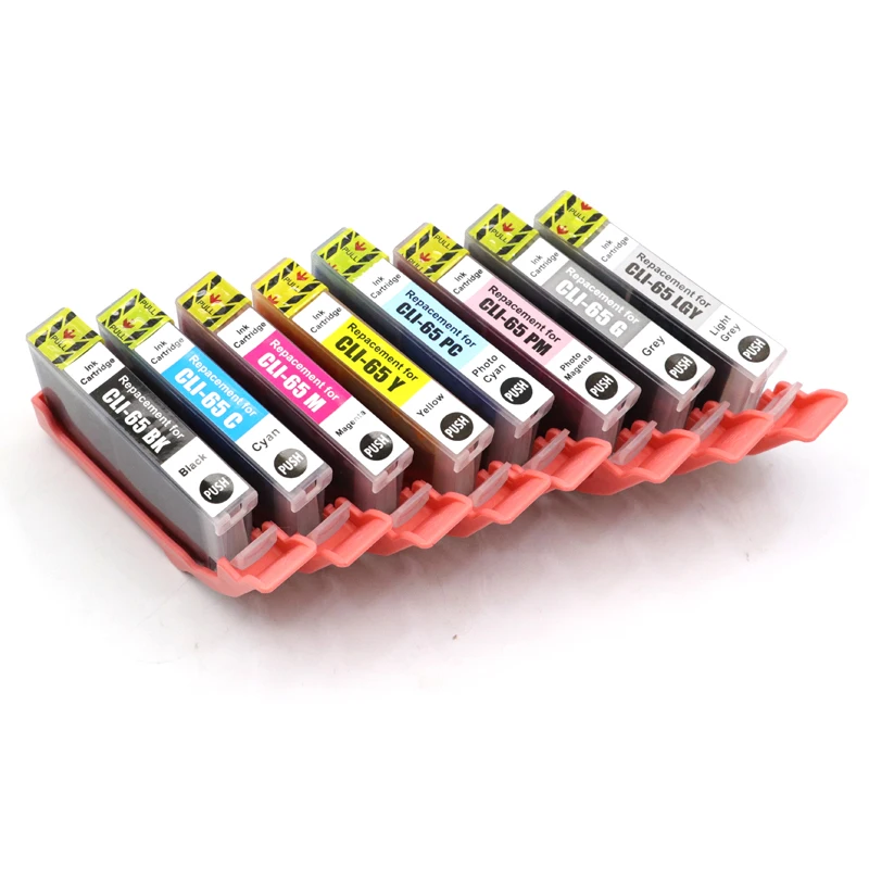1pcs~40pcs CLI-65 ink Cartridge CLI65 Compatible for For Canon Pixma pro-200 Printer Color INK CARTRIDGE BK,C,M,Y,PC,PM,GY,LGY