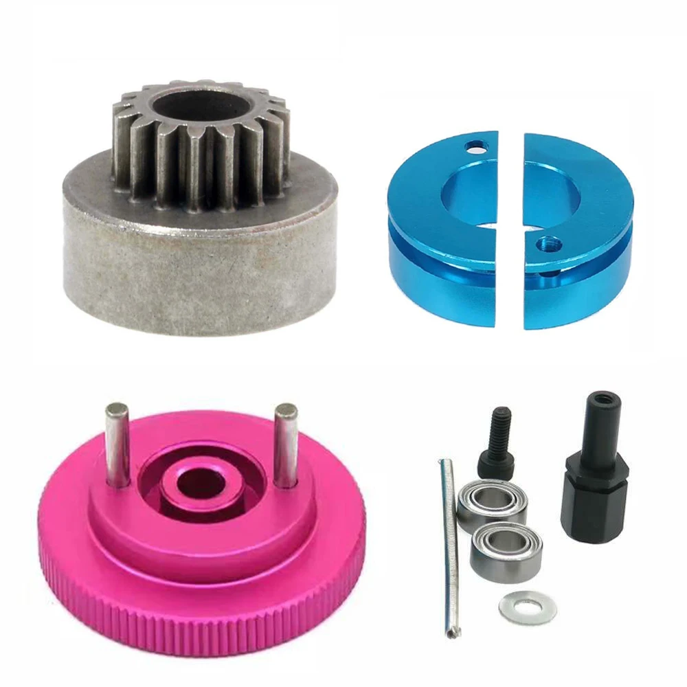 16T Gear 102006 Vliegwiel Clutch Bell Kogellagers Set Voor Hsp 94188 1/10 Rc 1:10 Nitro Motor Car Upgrade onderdelen