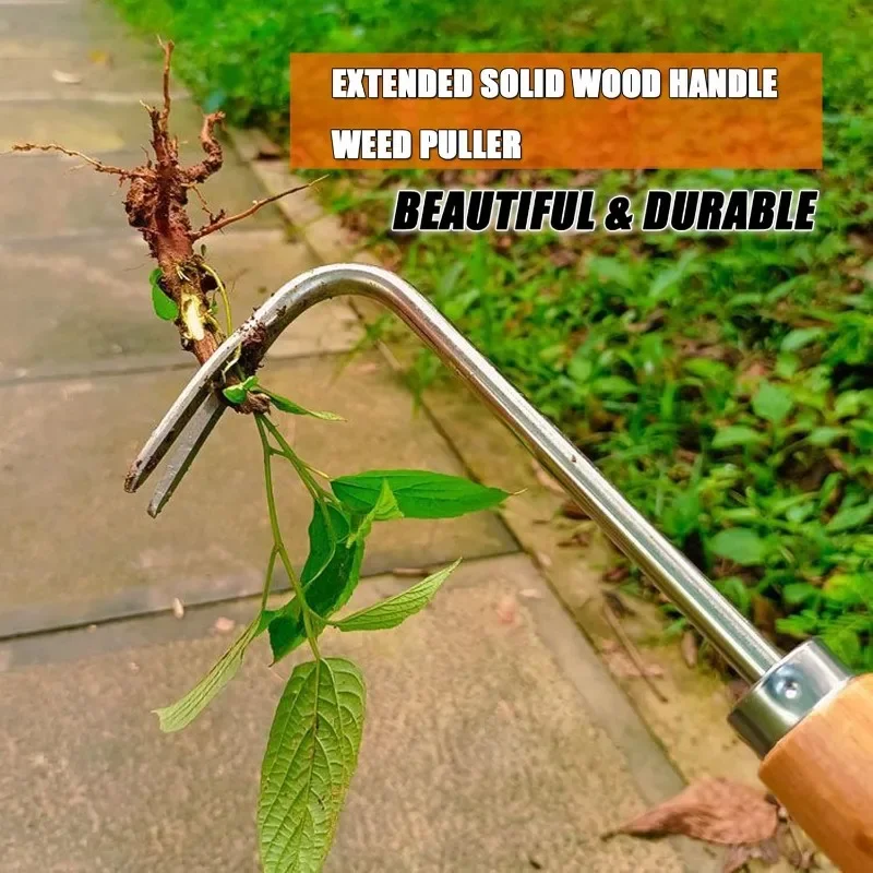 Manual Weeding Puller Tool Garden Transplanting Shovel Stainless Steel Hand Tool for Yard Soil Loosening Root Removing