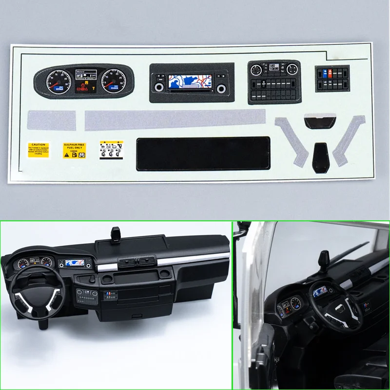 1pcs Interior Sticker Center Console for 1/14 Tamiya RC Truck MAN TGS