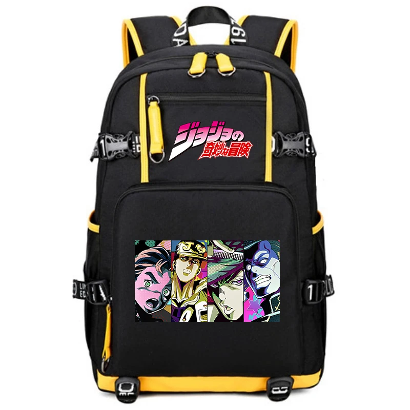 Jojo Bizarre Adventure Anime Mochila, Campus Student Schoolbag, Youth Travel Bag, Kids Back to School Gift