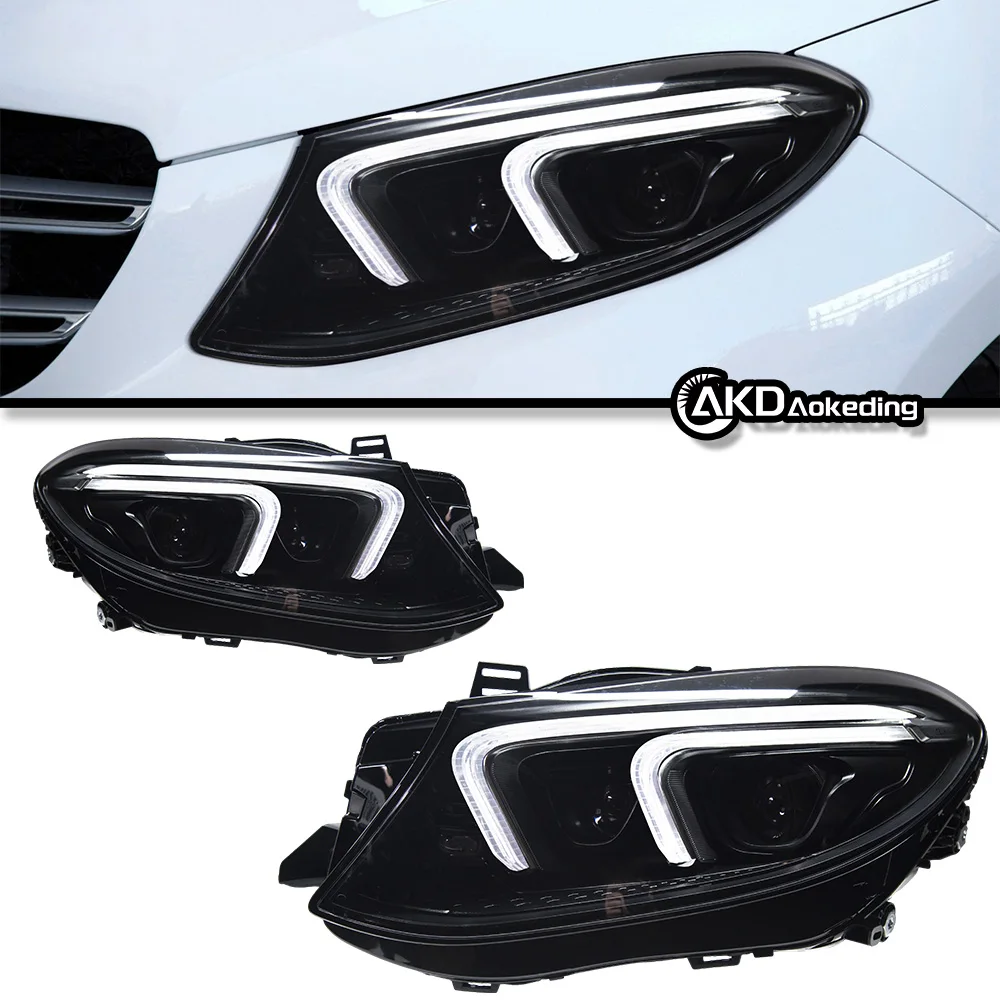 AKD Car Styling for Benz GLE W166 Class headlights 2015-2019 LED Headlight Dynamic Signal Animation DRL matrix Auto Accessories