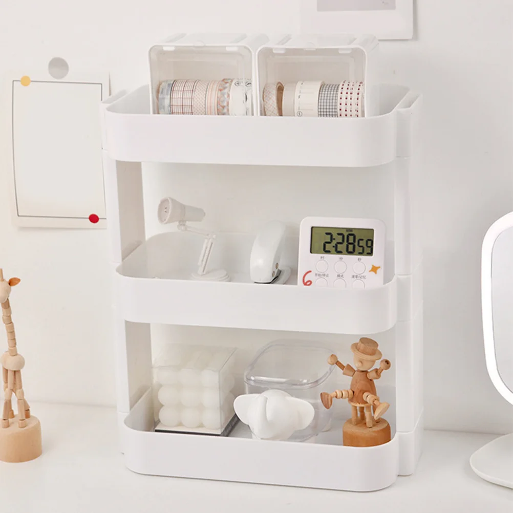 

3-Layer Multi-Purpose Cosmetics Organizer Desktop Makeup Rack Sundries Storage Stationery Shelf Make Up Storage Organizer