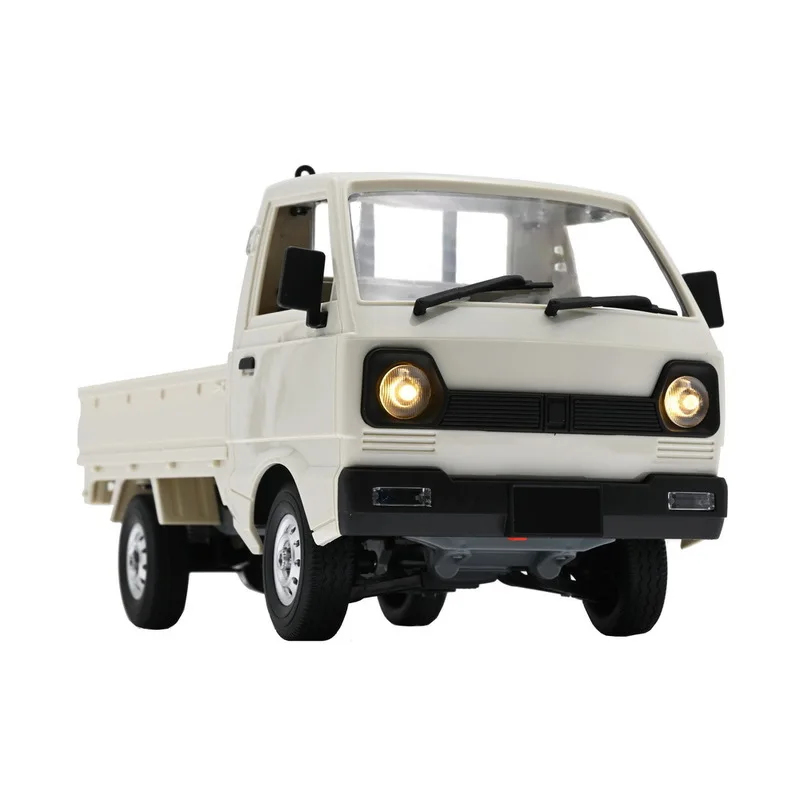 Mini camion télécommandé pleine échelle, chargement de simulation de voiture RC, mini petit camion avec autocollants, télécommande, jouet cadeau, 1/16 D12