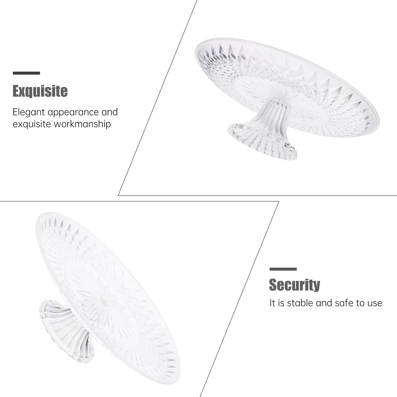 1pc Acrylic Fruit Tray Detachable Lightweight Clear Display Stand For Desserts Cupcakes Cakes Fruits Snacks Party Wedding