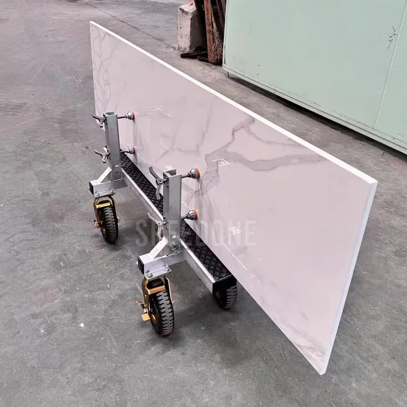 Industrial Four-Wheel Aluminum Alloy Platform Moving Cart with Rubber-Tired Wheels and ODM/ Customization