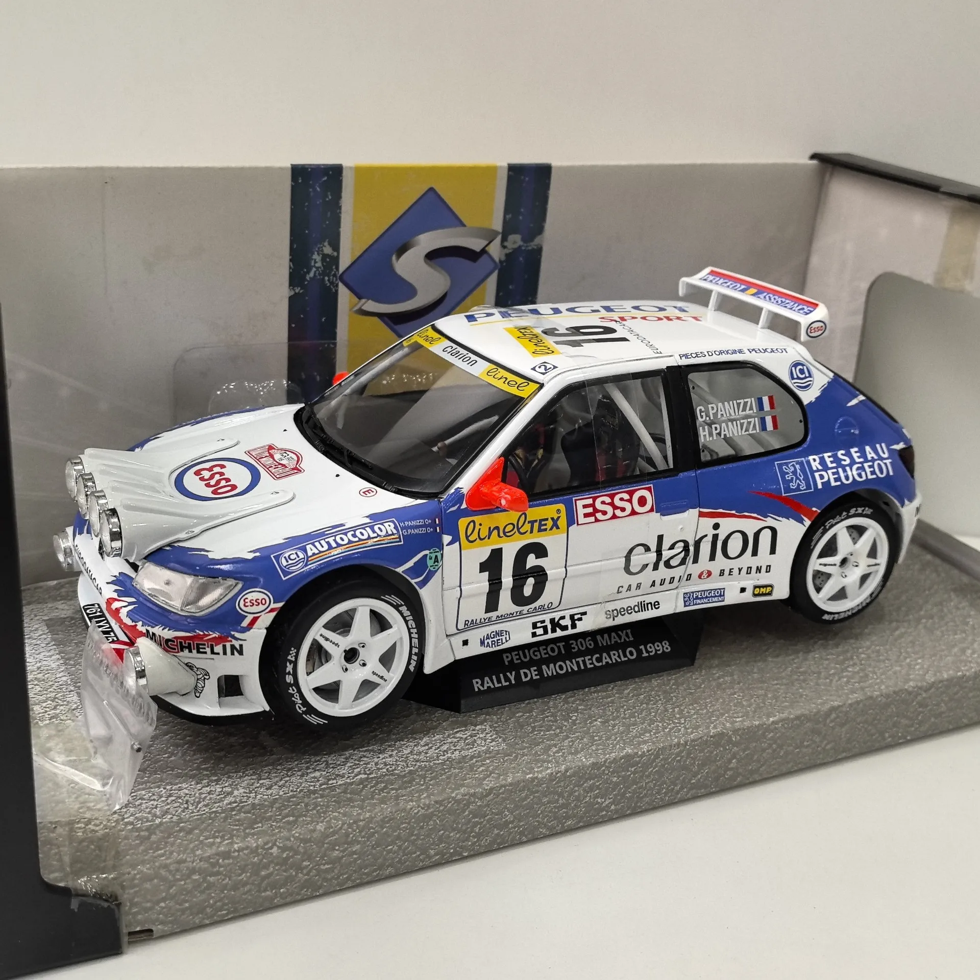 Model odlewany SOLIDO w skali 1/18 PEUGEOT 306 MAXI 1998 # 16 Peugeot Racing Alloy Car Model Collectible Toy Gift Souvenir Display - Model samochodu wyścigowego Peugeot, kolekcjonerski, zabawka, prezent, pamiątka, ekspozycja