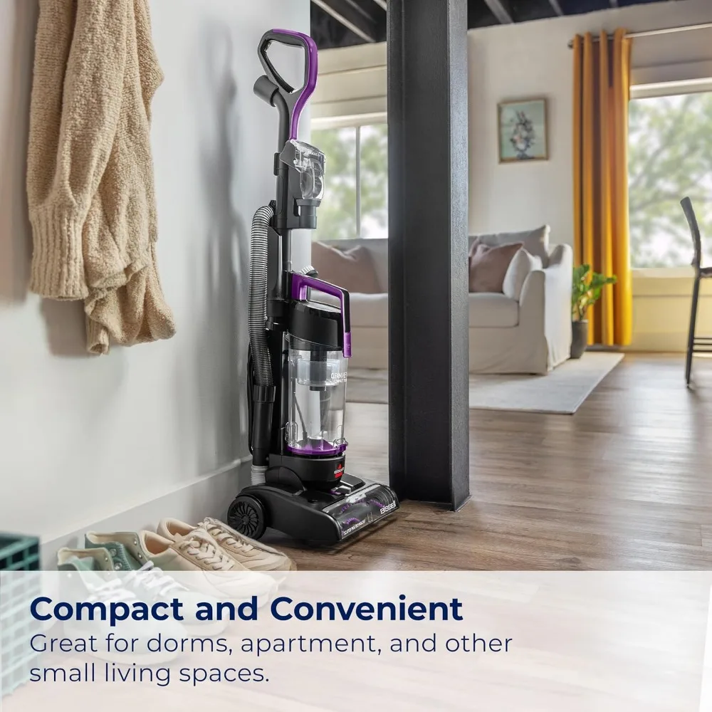 

Compact Turbo Upright Vacuum with Quick Release Wand, Full Size Power, Compact Size for Apartments & Dorms, 3437F