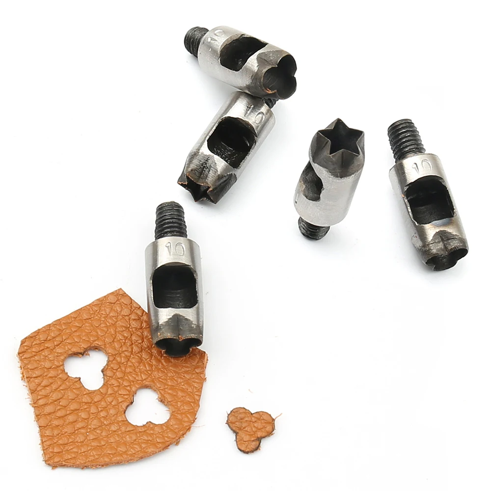 M8 Thread Special-shaped Punching for Hand Press Flower Shaped Punch for Leathercraft Belt Cut Punching DIY Supply  5/6/8/10mm