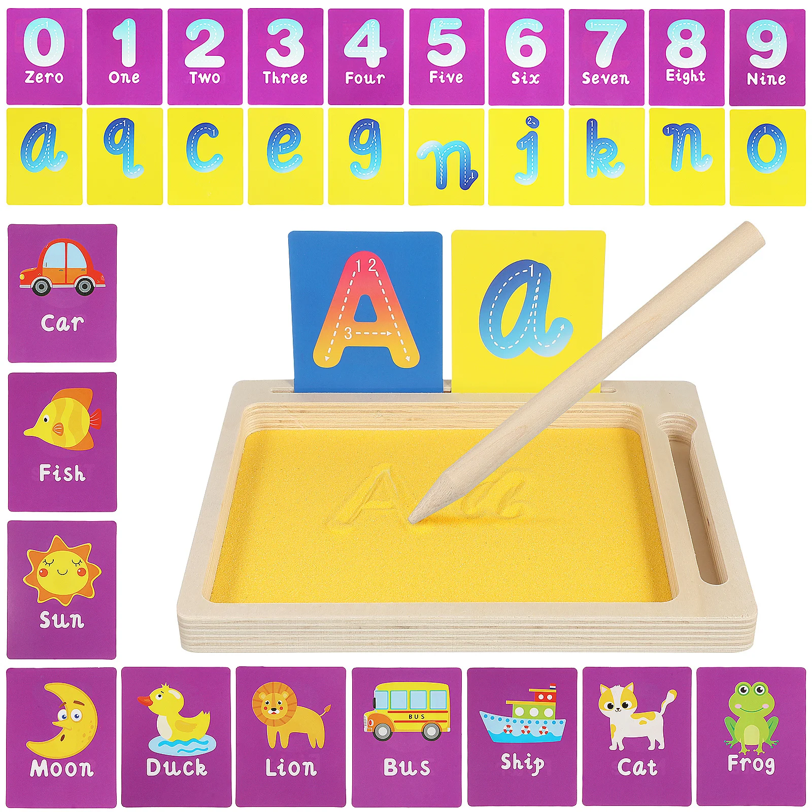 

1Set Children's Sand Writing Tray Montessori Sensory Letter Formation Practice Preschool Classroom Essential Sand