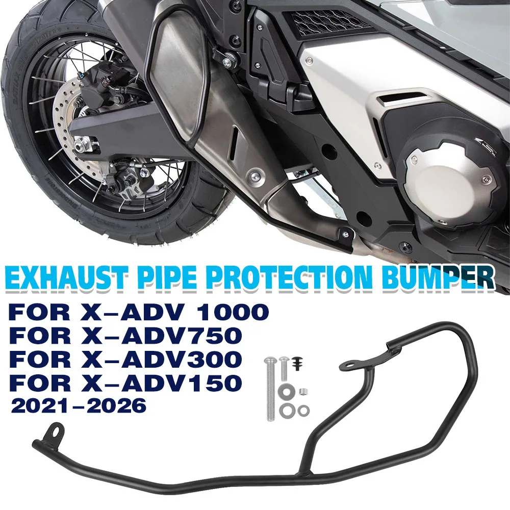 

For Honda XADV750 XADV 750 X-ADV150 300 750 1000 X ADV 2021-2026 2025 Exhaust Muffler Pipe Guard Bumper Crash bars Collision Rod