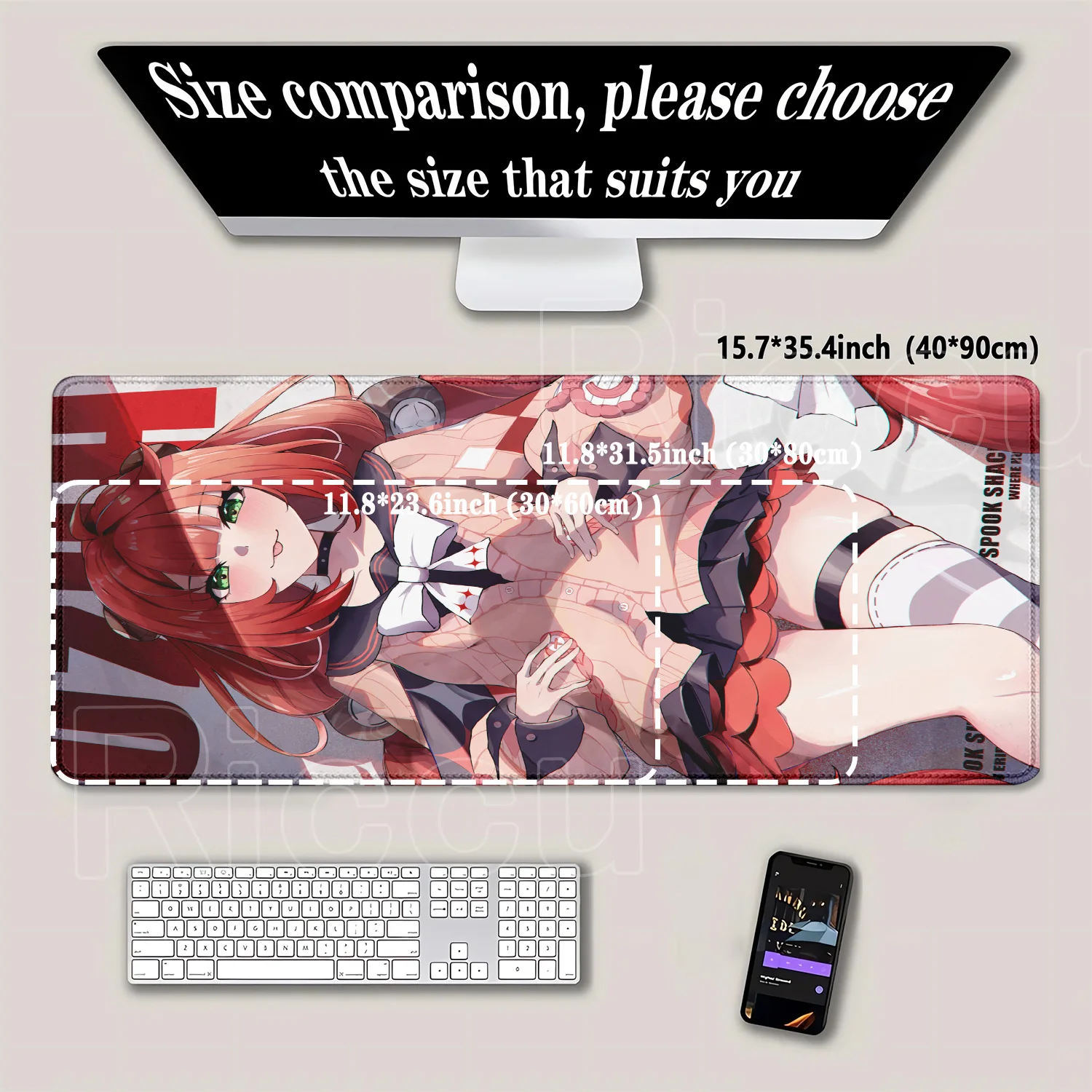 PC peripherals Ukinami Yuzuha Mouse Pad ZZZ Hentai Zenless Zone Zero Table Mat Gaming XXL Anime Mouse pad Keyboard Desktop Mat
