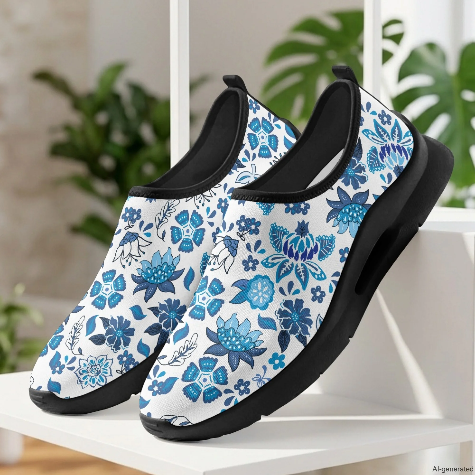 XIXIRIMIDO Mens Casual Shoes Slip On Walking Sneakers Women Gym Workout Shoes Mandala Print Breathable Mesh Shoes 35-48