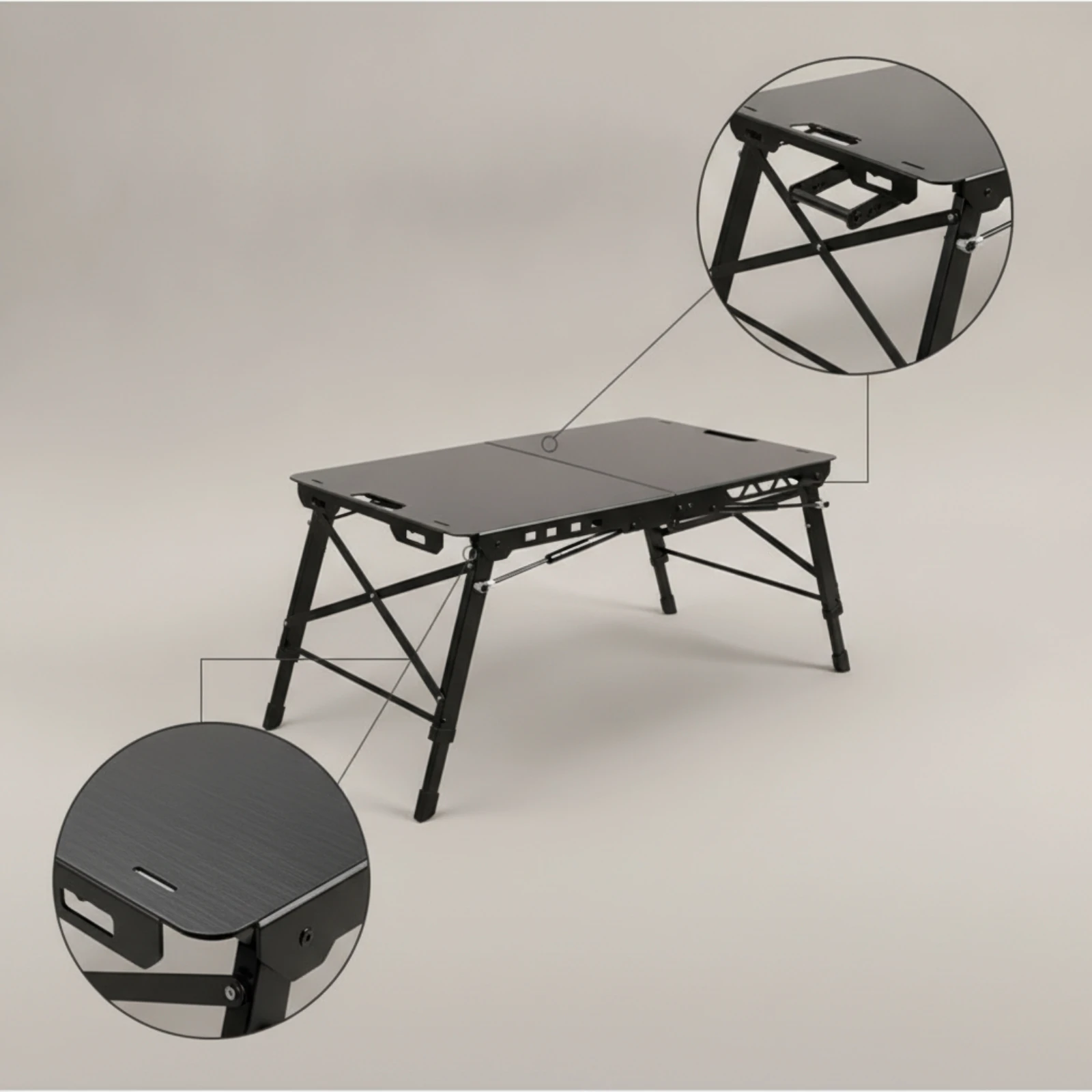 Camping Cooking Table Foldable - Folding Table with Hydraulic Support Foldable