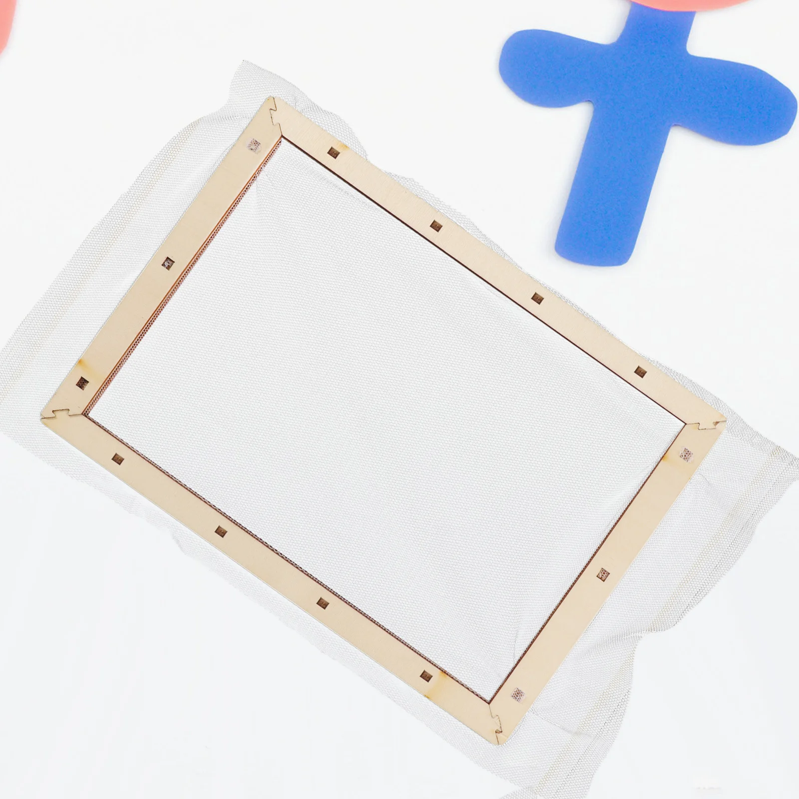 

Wooden DIY Paper Making Frame Mesh Screen Compact Portable Craft Tool Easy Use Traditional Paper Making Screen Loop