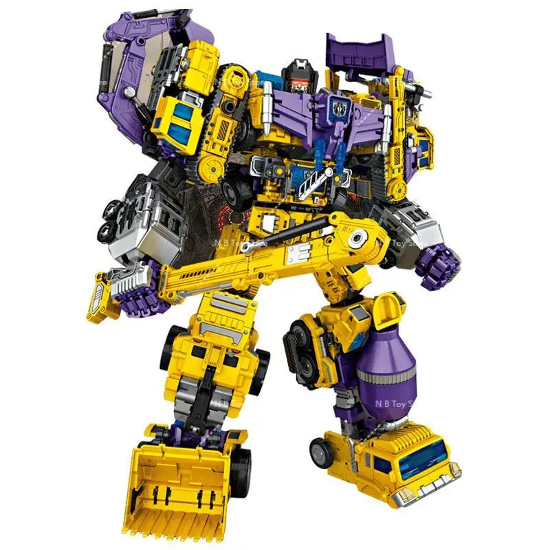 NBK Transformacja Robot KO Wersja G1 Devastator Figurka Akcji Koparka Ratownictwo Skrobak Hak Kombinezon Kolekcja Model Samochodu Zabawki dla Dzieci