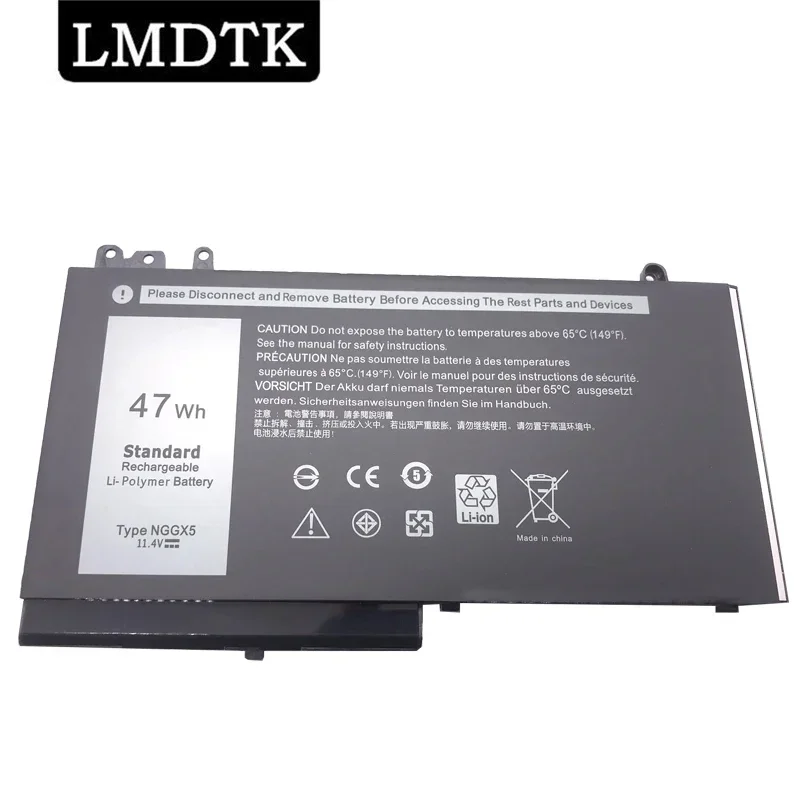 

LMDTK New Genuine NGGX5 11.4V 47WH Laptop Battery For Dell Latitude E5270 E5470 M3510 E5570 JY8D6 954DF 0JY8D6