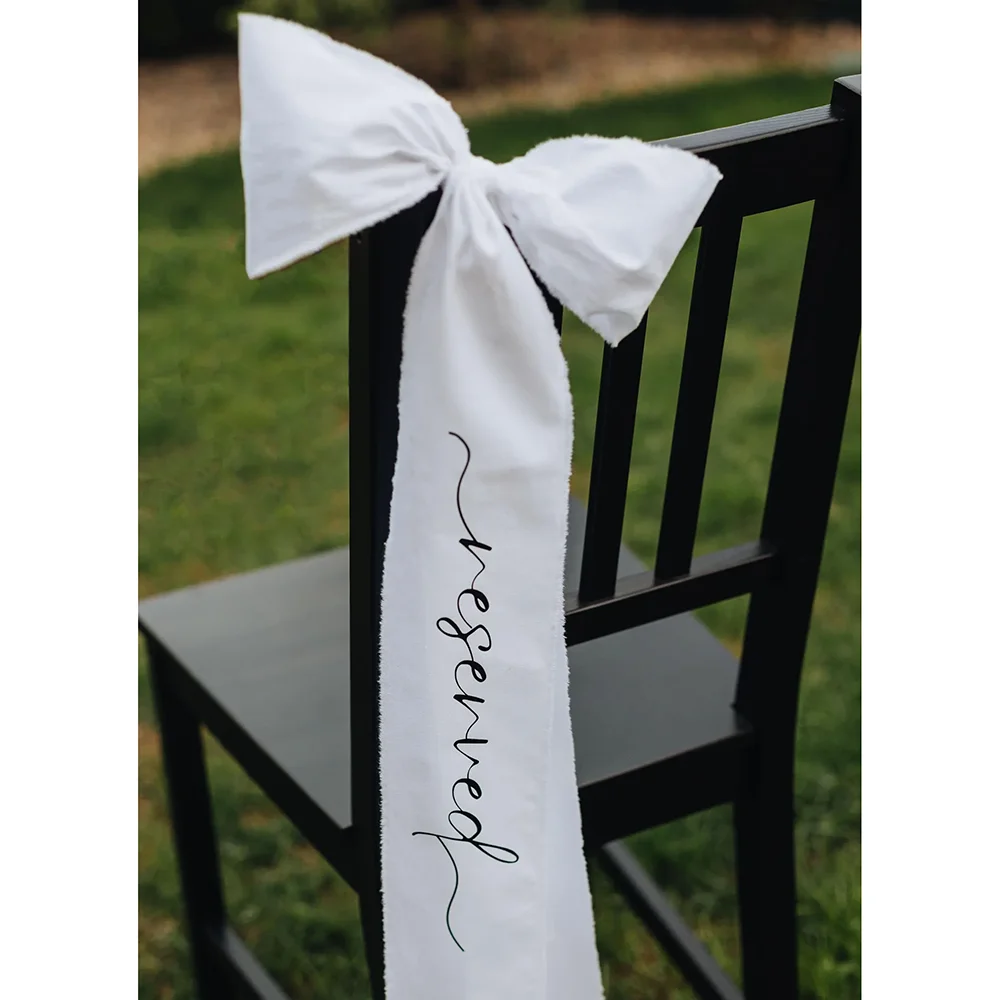 شخصية 1 قطعة كرسي الزفاف الجلوس الشريط حفلة خطوبة زينة الزفاف يوم مقعد تسميات مع أشرطة دش الزفاف