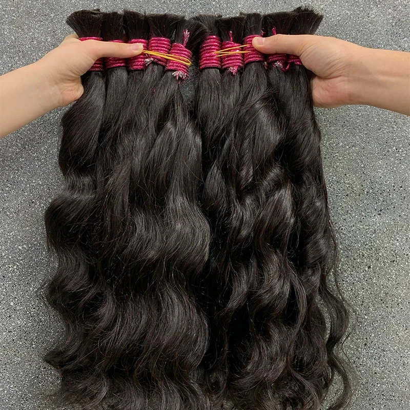 No Weft 100% Human Hair Bulk Extensions Raw Vietnamese Tissage natural humano Bundles Braiding De Cabello Cheveux Cabelo