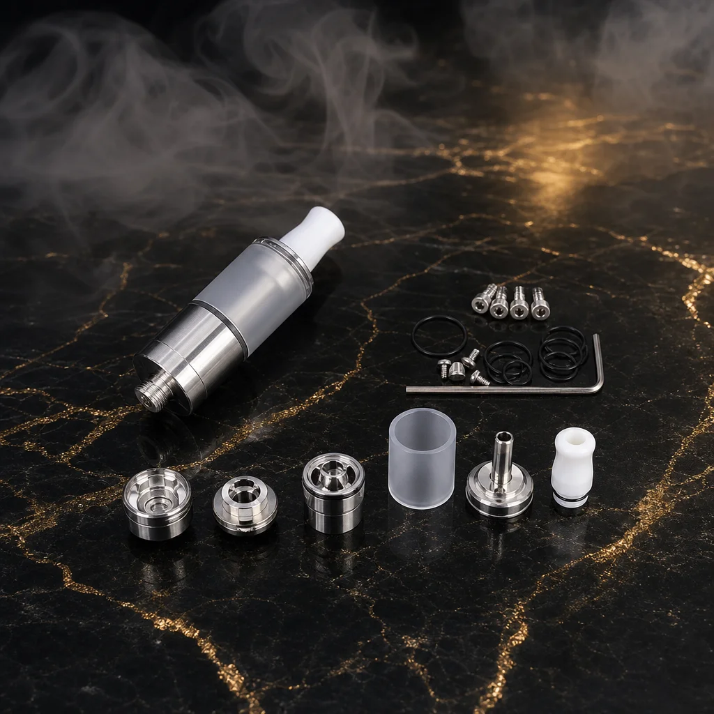 

Dvarw 16mm RTA 2ml Stainless Steel MTL Tank Atomizer vs YFTK Flash e Vapor V4.5S+ FEV RTA Comparison