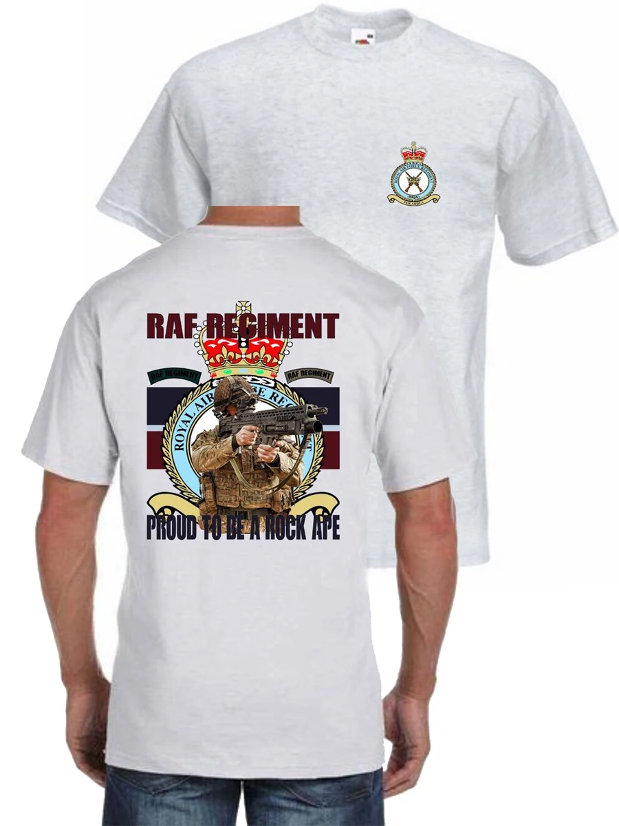 Orgulloso de ser un Rock Ape. RAF Regiment-Camiseta de manga corta para hombre, camiseta informal de 100% algodón con cuello redondo, talla S-3XL