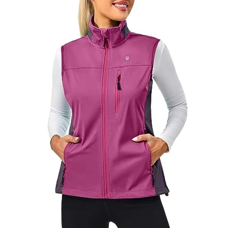 

Lightweight Cycling Vest Windproof Sleeveless Jacket for Women Water-Repellent Stretch Vest for Running