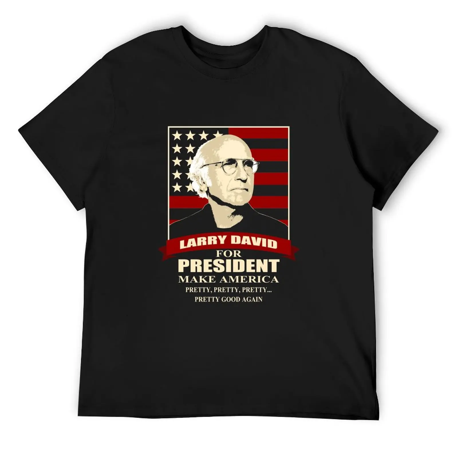 Larry David T-Shirt vintage pria, kaus ukuran besar pakaian desainer buah of the loom