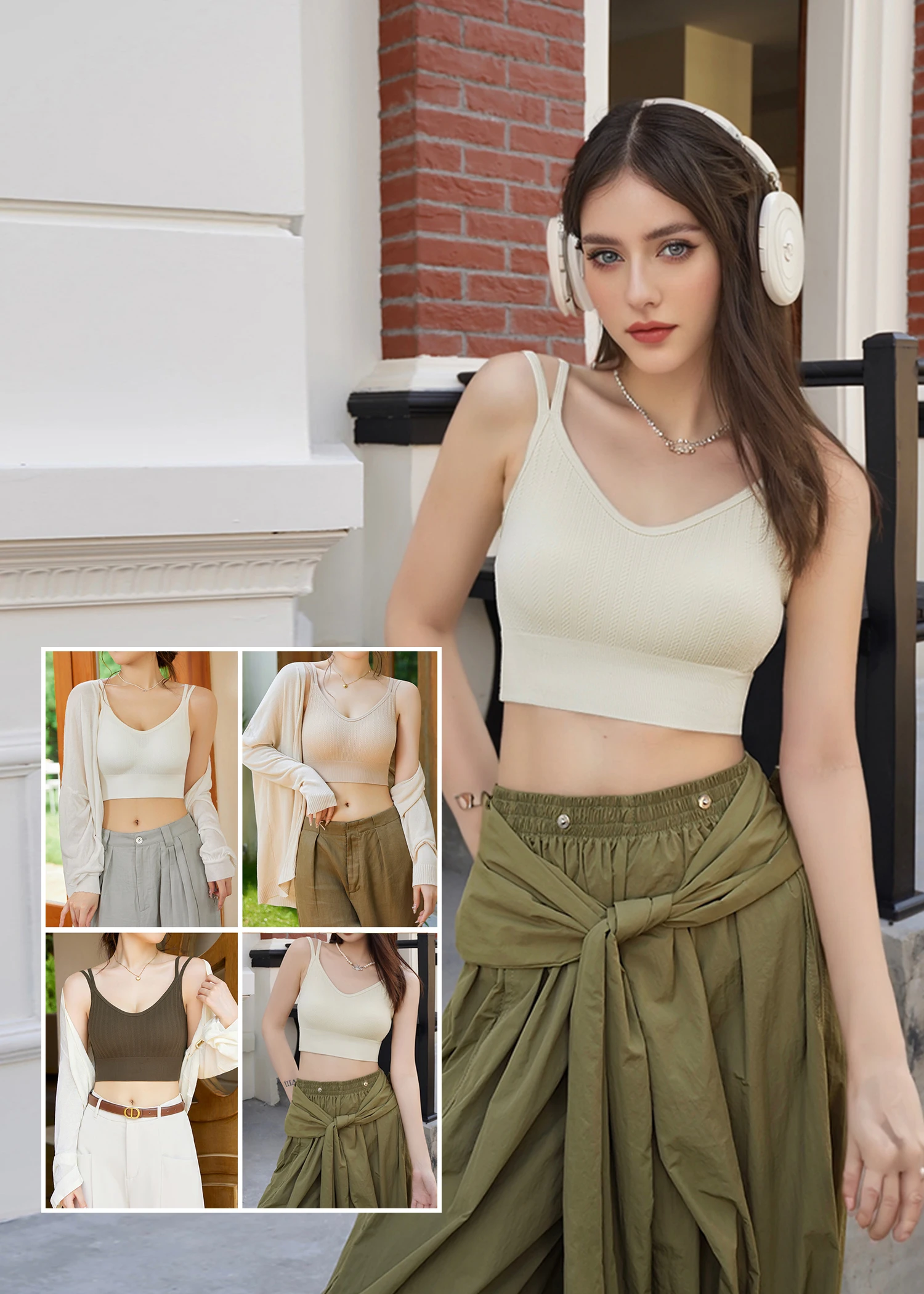 

No steel ring, daily comfortable bra, small Fried Dough Twists sling, beautiful back