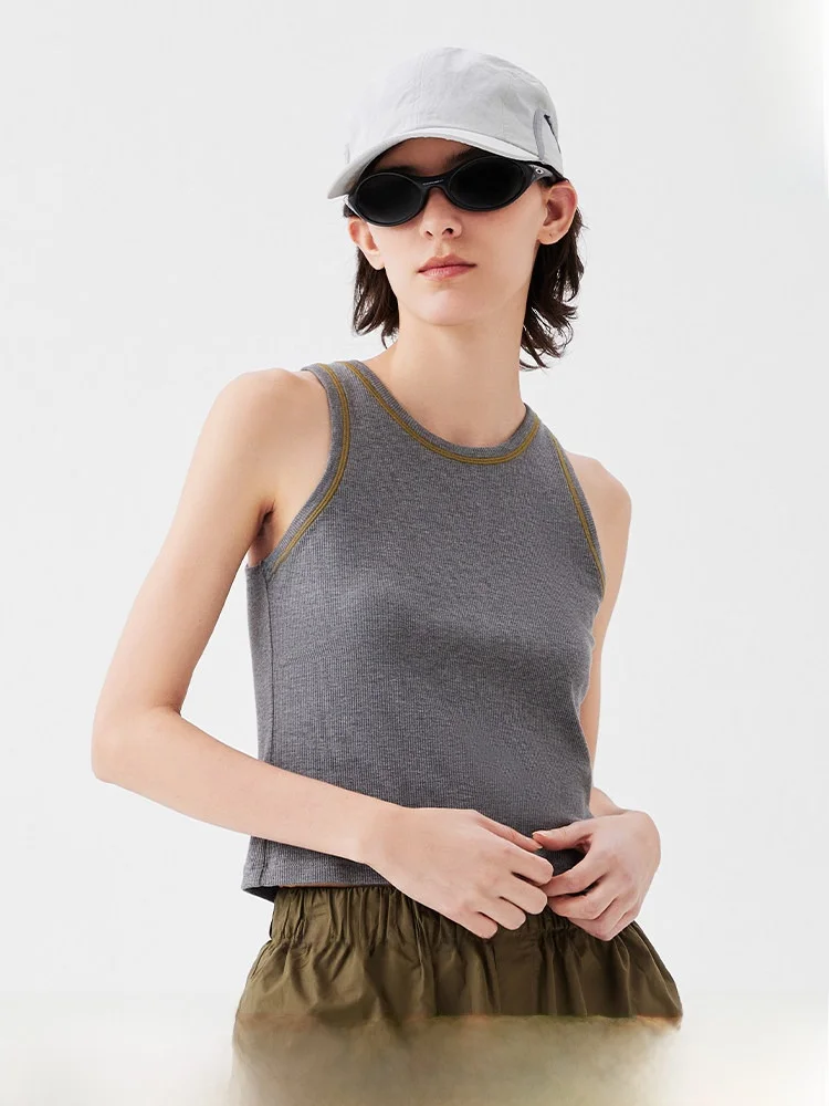 gilet-de-travail-moderne-a-lignes-fines-pour-femme-sous-vetement-d'ete-nouveau-style-couleur-unie-simple-melange-de-coton-et-fibre-elastique