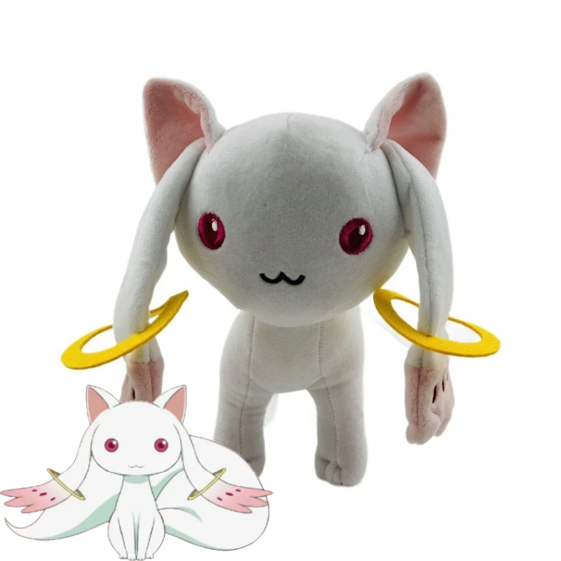 Madoka Magica Kyubey Plush 23cm White Cat Rabbit Stuffed Animal Soft High Quality QB Plush Toy For Gift Cosplay Prop