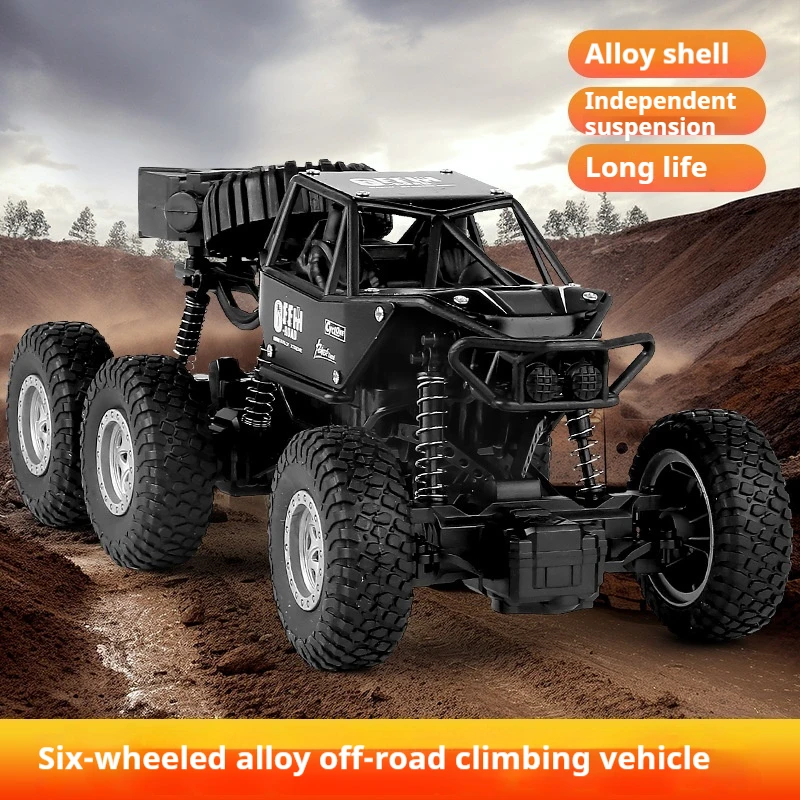 Super Large Alloy Remote Control Car, 6-Wheel 4-Drive SUV Climbing Bigfoot Charging Racing Toy, Wireless RC Cars Rc Truck