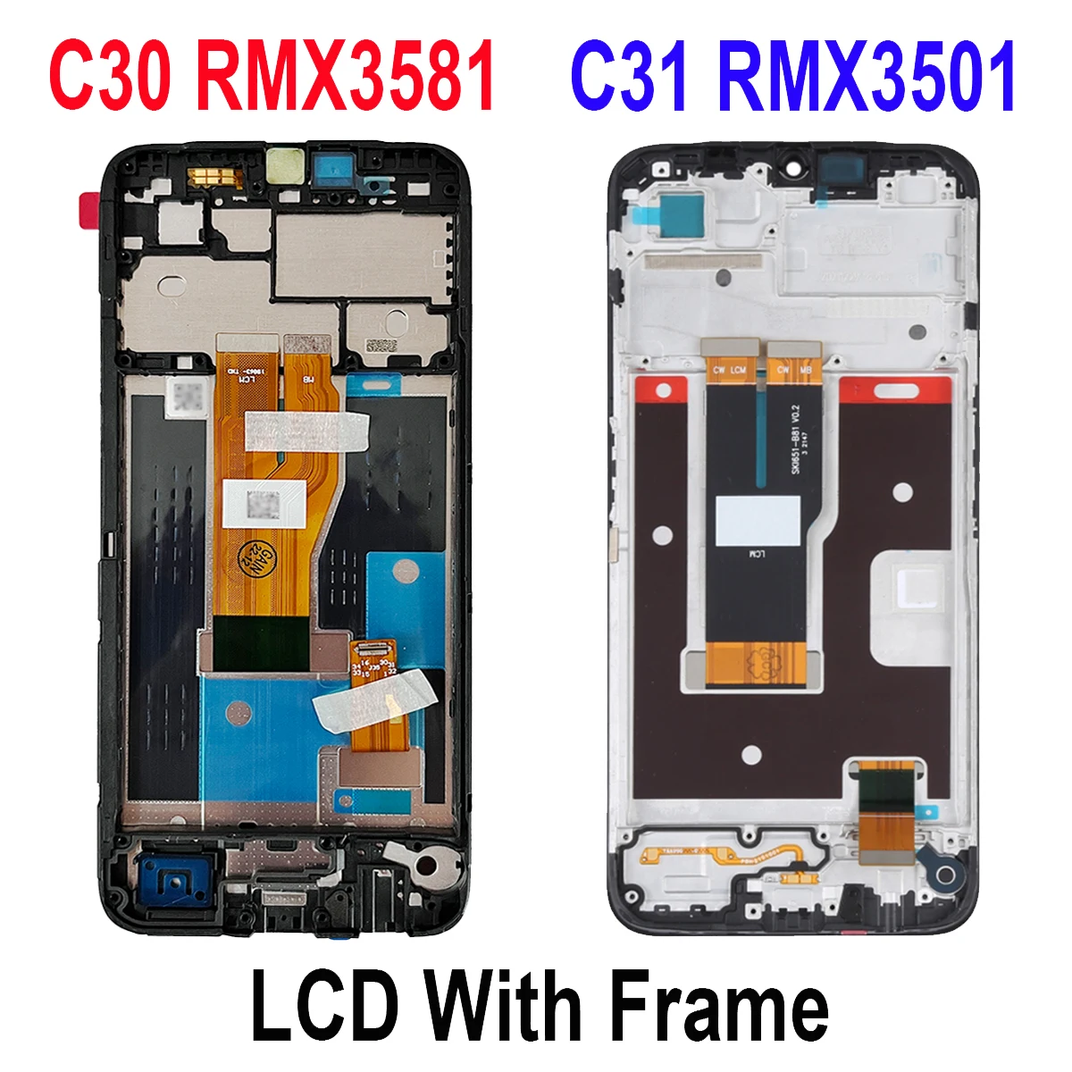 For Realme C31 RMX3501 C30 RMX3581 LCD Dispaly Touch Digitizer Screen Assembly Parts