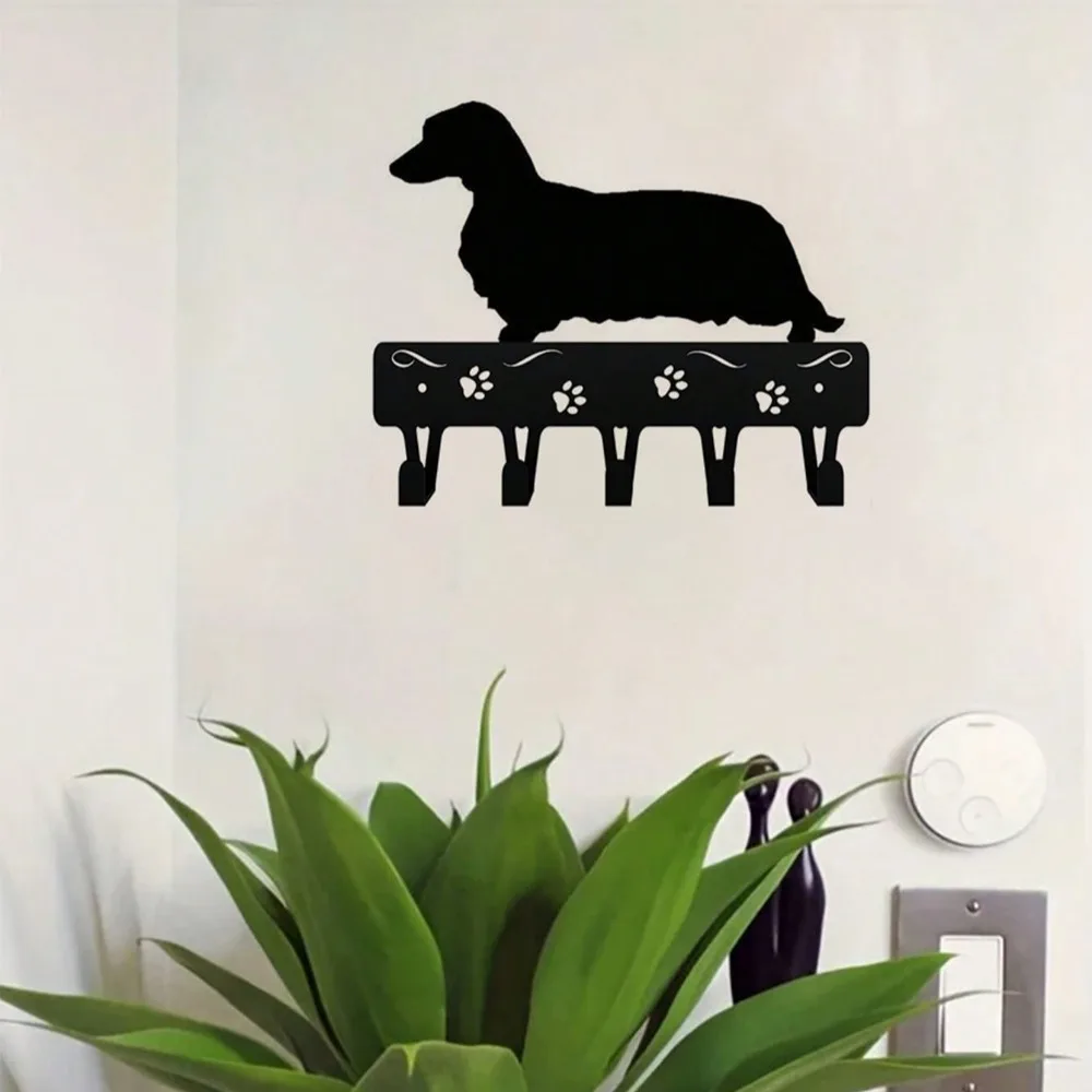 Gancho de pared de Metal negro elegante, organizador colgante decorativo para ropa, utensilios de cocina, almacenamiento de baño, alta calidad, 1 ud.