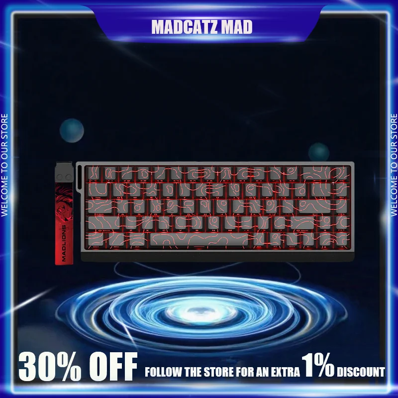 

MADCATZ MAD 60 68HE Магнитный переключатель RGB 8K Механическая клавиатура Быстрый триггер Киберспортивная игровая клавиатура Игровые аксессуары для ПК Подарки