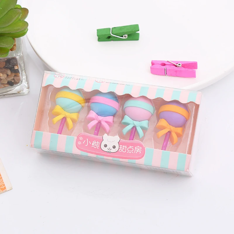 Kawaii Lollipop Sweety Ice Cream Student Stationery School Office Supplies Children Erasers For Kids Pencil Eraser