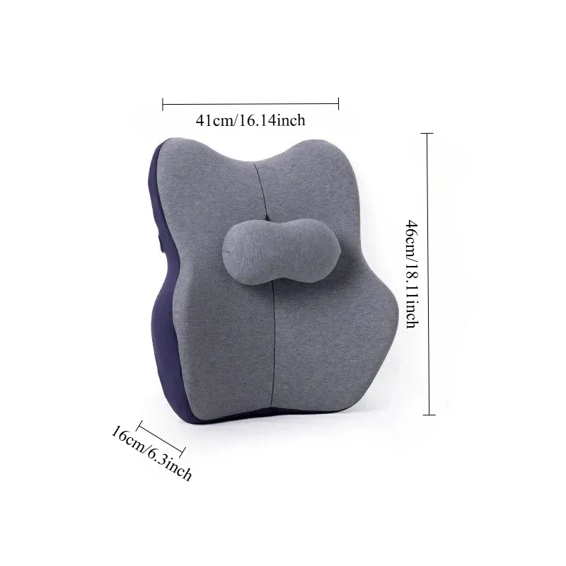 مسند ظهر مريح لتقويم العظام وسادة دعم الخصر من إسفنج الذاكرة وسادة كرسي لمقعد المكتب وسادة تصحيح الموقف المريحة