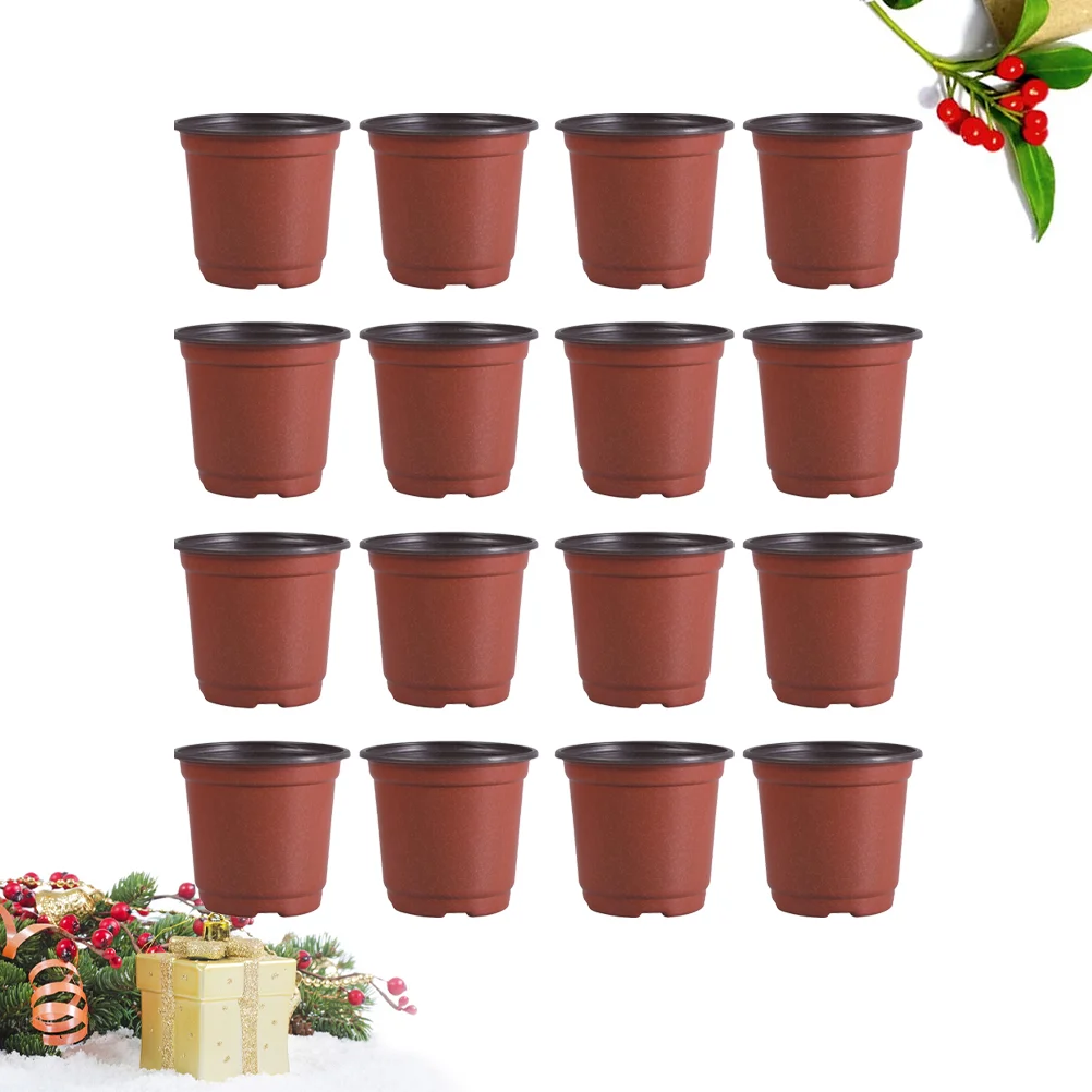 

30 PCS Flower Pot Nursery Plant Pots with Drainage Holes Indoor Succulents Two-color Outdoor