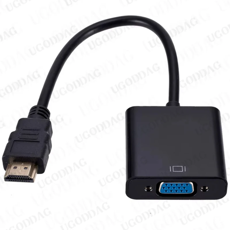 HD 1080P HDMI-compatible to VGA Adapter Cable With Audio Power Port Converter Apply to PS4 XBOX PC Laptop HDTV Projector Monitor