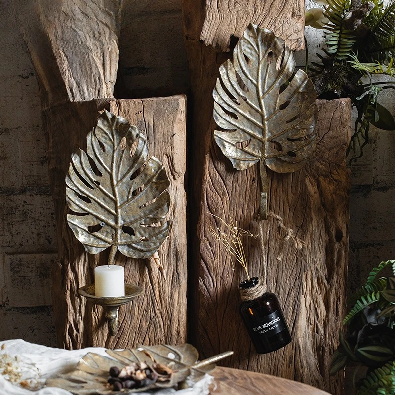 Retro old decoration wall candle holder jewelry Christmas theme shooting props