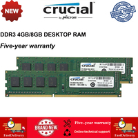 Crucial DDR3 RAM Dektop 4GB 8GB 1333mhz 1600mhz DIMM Memory PC3-12800 PC RAM