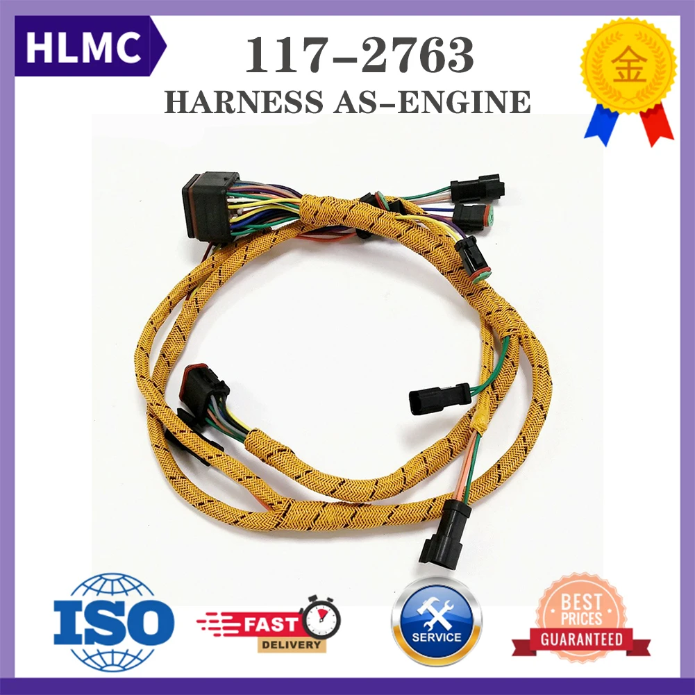 

1172763 Engine Wiring Harness For E345B 365B D7R II R1600G W345B II Wire Cable Harness Excavator Spare Parts 117-2763