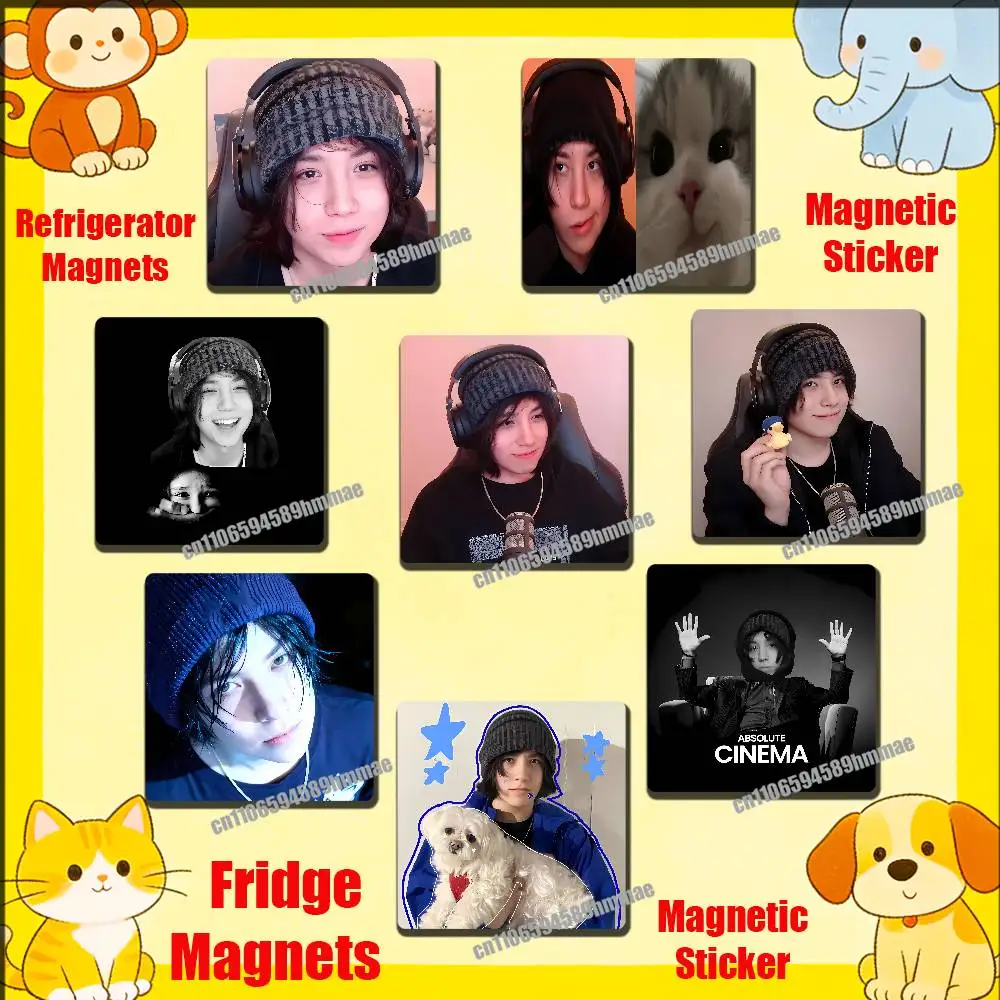 

Quackity My Beloved Cat Fridge Freezer Refrigerator Magnets Kitchen Metal Cabinet Magnetic Sticker Card