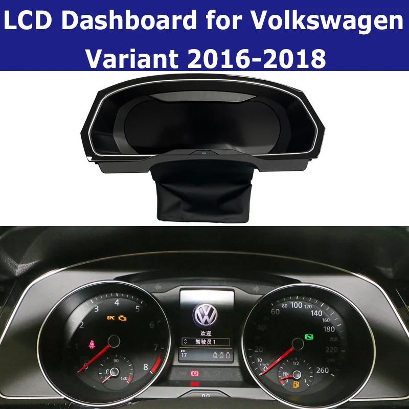 

Digital Dashboard Panel Virtual Instrument Cluster CockPit LCD Speedometer for VW Variant 2016-2018