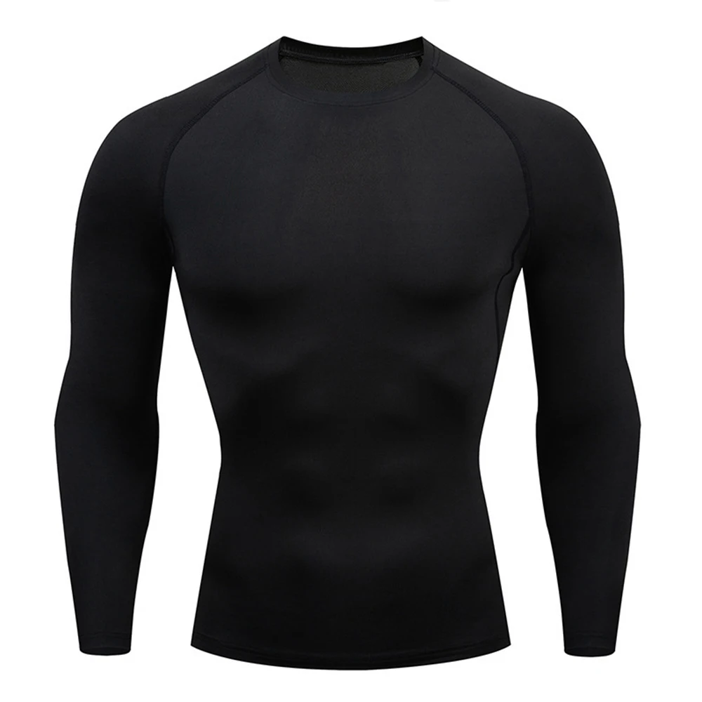 Men Compression Running T-shirt Fitness Tight Long Sleeve Sport Shirts Training Jogging Tops Gym Sportswear Dry Fit Rashgard