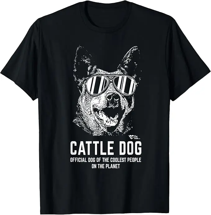 Cattle Dog – Offizielles T-Shirt für die coolsten Hundeliebhaber, Y2k Pupbeats Australian Cattle Dog Grafik-Bekleidung, weiches Baumwoll-T-Shirt – Detail 5
