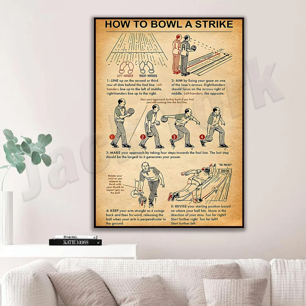 Bowling Knowledge, How To Bowling, Beginners Guide To Bowling, Home Room Bowling Club Wall Decor